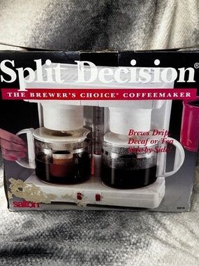 Vintage Salton Split Decision Dual Coffee Tea Maker In White DS-16 Pre-owned